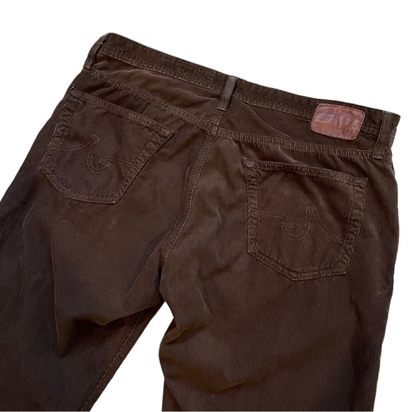 AG Adriana Goldschmied Protege Straight-Leg Brown Corduroy Jeans - Picture 10 of 13